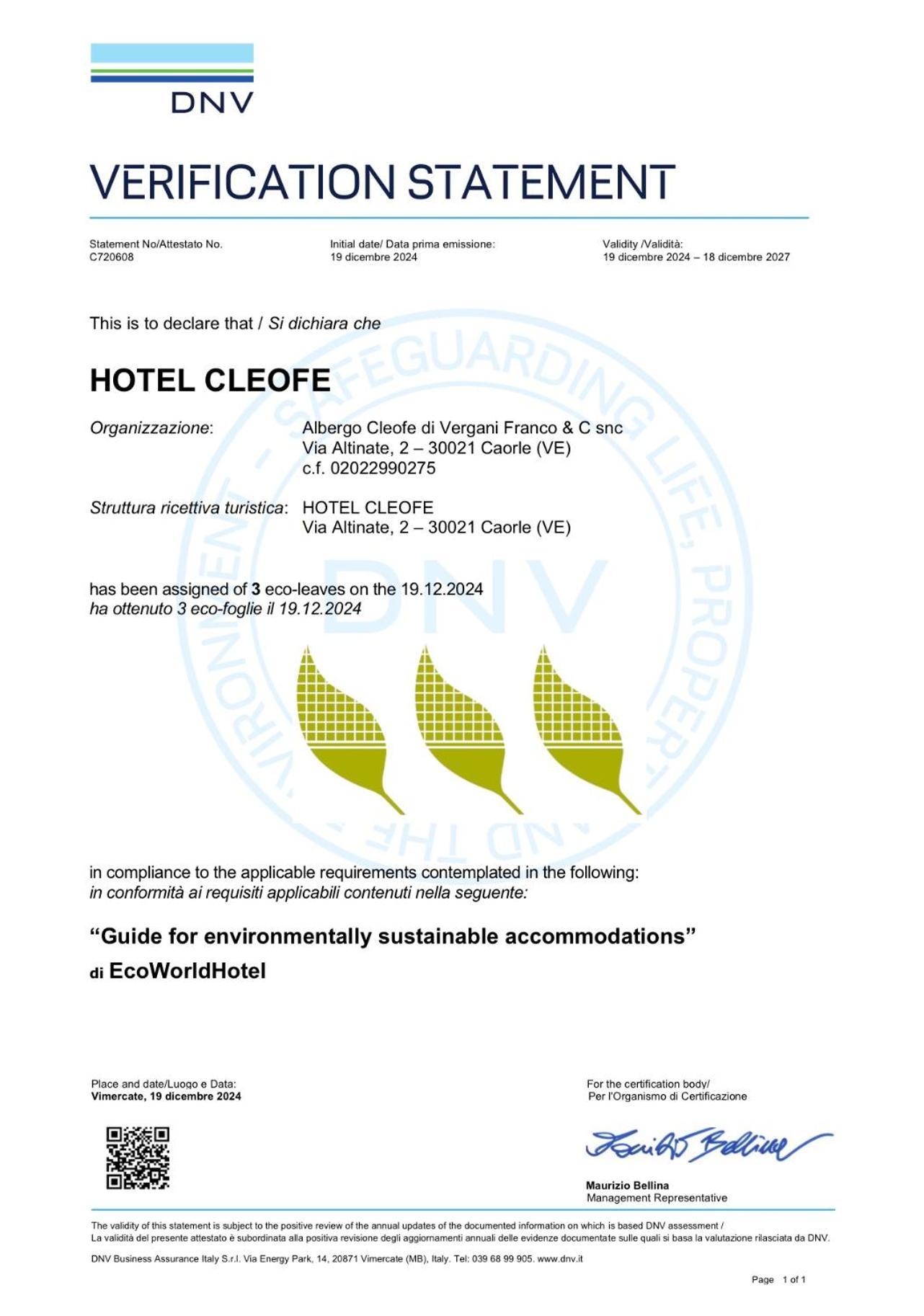Eco Hotel Cleofe Caorle Eksteriør bilde